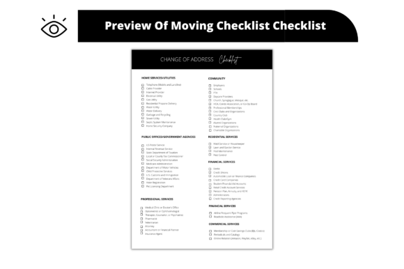 Change of Address Checklist
