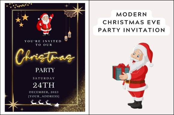 Editable Christmas Eve Party Invitation