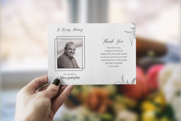 Funeral Thank You Card, Word and Psd