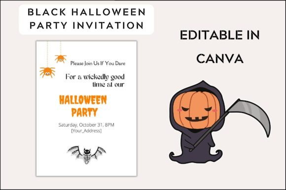 Spooky Black Halloween Invite Card That’s Perfect for Every Party