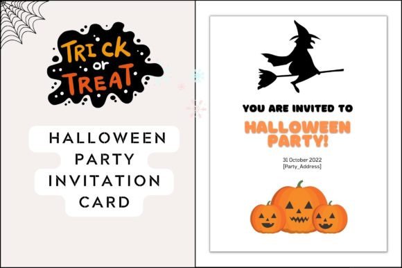 Spooky Party Invitation Card Printable